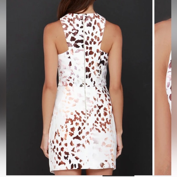 Keepsake Such Great Heights Brown and Ivory Print Dress - Picture 7 of 16